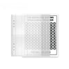 A sheet of numbered cash envelopes for a budget binder, showing grids and numbered slots.