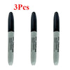 Three black and silver hidden compartment marker pens displayed side by side.