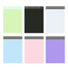 A set of five self-sealing mail bags in various pastel and dark colors.
