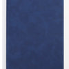 A dark navy blue premium A5 leather journal or diary with a smooth texture.