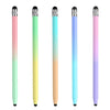 A set of five capacitive stylus pens in various pastel colors including pink, green, yellow, and blue.