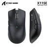 Black Attack Shark X11 SE lightweight wireless gaming mouse shown from the top and side.