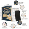 A spiral-bound ADHD Cleaning Planner showing various planning pages and features.