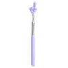 A purple retractable teacher pointer stick with a hand shape on the top.