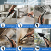 Various brush heads for a handheld steam cleaner including nylon and brass brushes