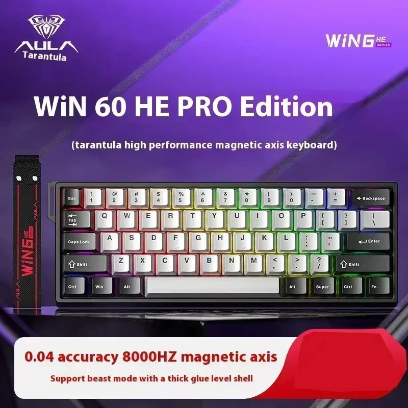 WIN 60 HE PRO Edition magnetic axis keyboard with a thick glue level shell