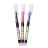 A set of clear plastic quick-dry fine point pens with colored tips for smooth writing