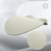 A close-up view of a smooth, beige skin fabric mouse pad providing a soft touch sensation.