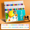 Ein Set von 36 professionellen Acryl-Malerkugeln in verschiedenen Farben, arrangiert in einer weißen Kunststofftasche.