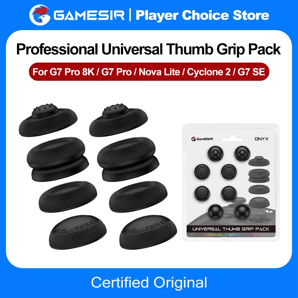 A pack of professional universal thumb grips for G7 controllers, including various sizes and styles.