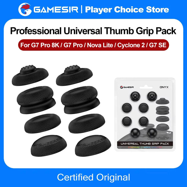 A pack of professional universal thumb grips for G7 controllers, including various sizes and styles.
