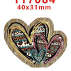 A set of ten faith-themed acrylic hairbows featuring a water ripple effect design with leopard print and floral patterns.