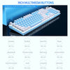 A close-up view of a keyboard showing various multimedia function key combinations like FN+F1 through FN+F12