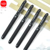 Three black smooth writing gel pens with 1.0mm tips are displayed on a white background.