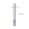 A silver Monclique reusable metal injection pen shown vertically.