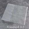 A clear transparent notebook shell for planner and stationery in a standard size.