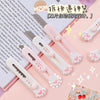 A collection of adorable cat paw mini cutters for mail and crafts shown in various pink and white colors.