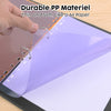 A hand is shown opening an A4 index divider with clear plastic tabs for organizing binders and notebooks.
