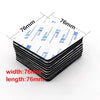 Stack of white foam mounting tape sheets measuring 76mm by 76mm