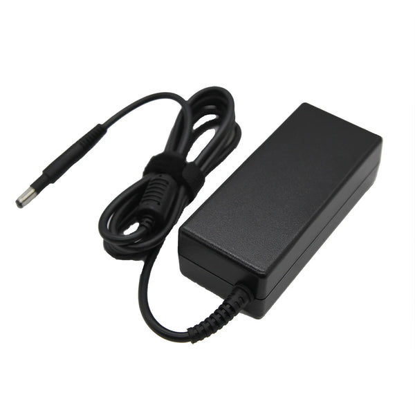 Adaptateur secteur noir haute performance pour ordinateur portable avec cordon et connecteur.
