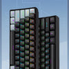 A black 61 key wired mini mechanical keyboard shown from the top, featuring a compact design and various function keys.