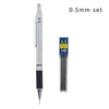 A set of 0.5mm metal mechanical pencil leads and a pencil body.