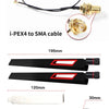 A set of dual-band WiFi antennas and related components for a device installation.