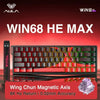 WIN68 HE MAX wired compact gaming keyboard featuring magnetic axis and 8K Hz return with 0.02mm accuracy