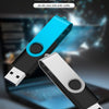 A blue USB 2.0 high-speed pendrive is shown connected to a laptop port.