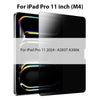 Privacy tempered glass screen protector for iPad Pro 11 inch (M4) showing the protective film applied to the device.
