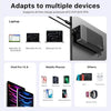 A lineup of devices showing compatibility with a portable power bank for laptops, iPads, mobile phones, and other gadgets.