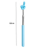 A light blue retractable teacher pointer stick measuring 68cm with a fist gesture.