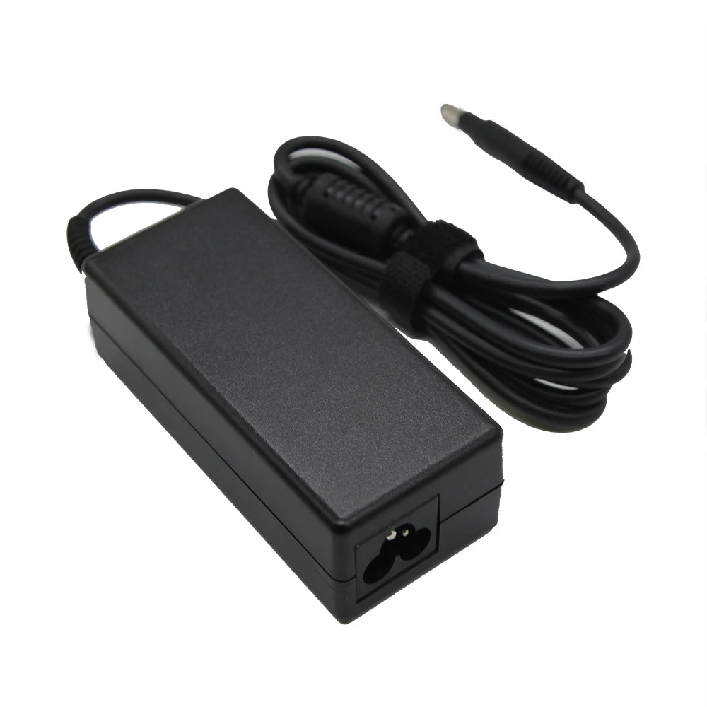 Black high-performance laptop power adapter with a cable and connector.