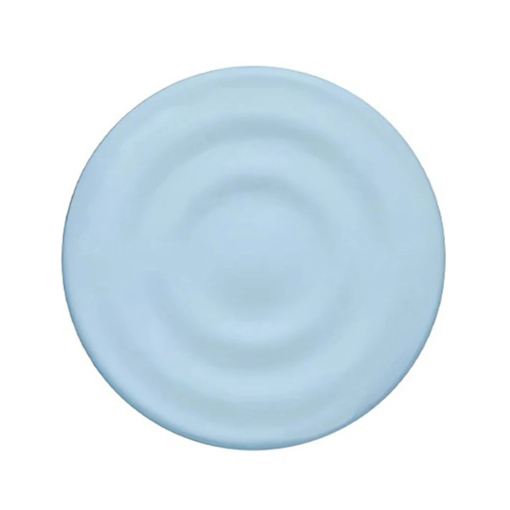 Light blue ripple grip magnetic phone stand with a silicone finish