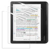 A black Kobo e-reader displaying text with anti-glare screen protectors overlaid on the screen.
