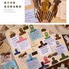 A collection of vintage clip themed stickers and decorative elements for journaling and scrapbooking