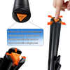 Diagram showing the auto pop-up and one-touch deployment feature of a selfie stick tripod.
