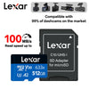Lexar C10/UHS-I SD Adapter for microSD cards with 512GB capacity and 100 MB/s read speed.