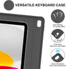 Estuche de teclado versátil para iPad con características como liberación de calor, protección sólida y absorción de impactos