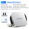 Silver 6 in 1 10Gbps MG5 Diskless device with various ports and accessories