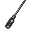 A black magnetic USB charging adapter with a long cable and a connector head.