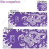 Purple and white Japan-style gaming desk mats of various sizes, including 800x300mm and 900x400mm.