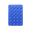 A blue silicone suction cup tray with 24 individual cups for mounting phones and tablets.