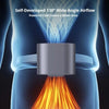 A device is shown directing a powerful stream of orange light onto the inner thigh area.