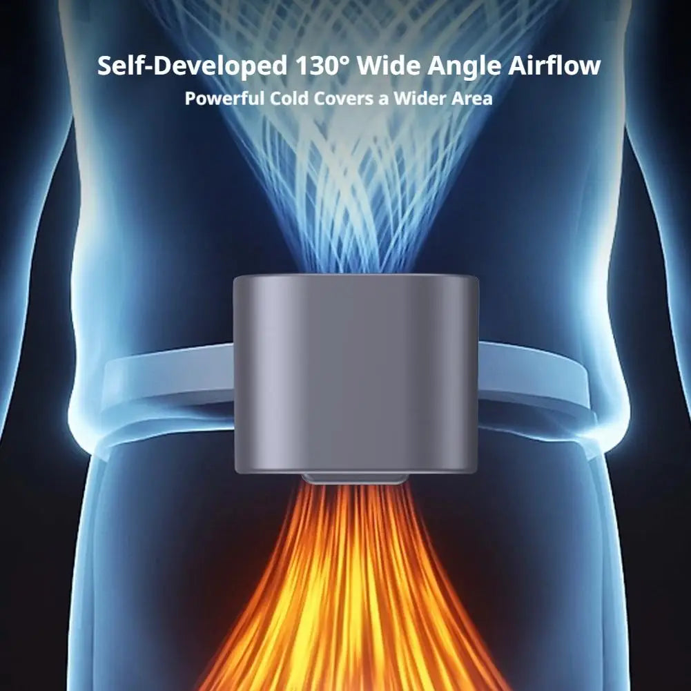 A device is shown directing a powerful stream of orange light onto the inner thigh area.