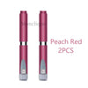 Two pink Monclique reusable metal injection pens in a vertical display.