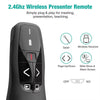 Black wireless presenter remote control for 2.4GHz presentation and teaching