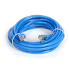 Blue high-speed Cat 6 Ethernet patch cable coiled and looped