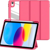 A pink multi-device protective case for an iPad showing the tablet and a matching folio cover.