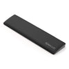 Black ergonomic memory foam keyboard wrist rest with an anti-slip base.